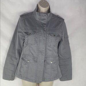 Kensie Women's Grey Military / Utility Style Jacket
